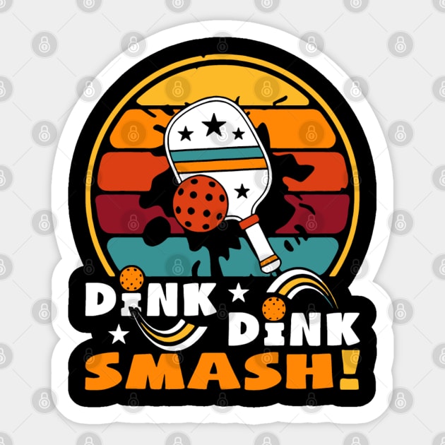 Pickleball Dink-Dink Smash Sticker by rhazi mode plagget